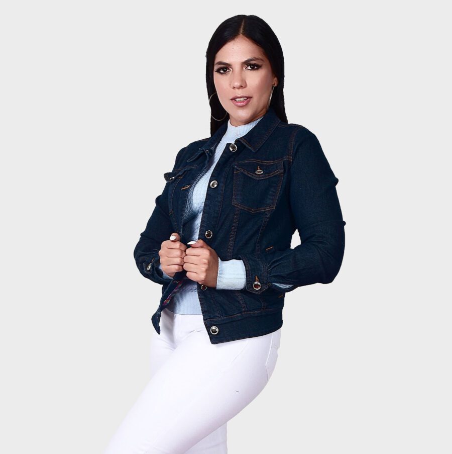 Chaqueta Jean Azul para Mujer