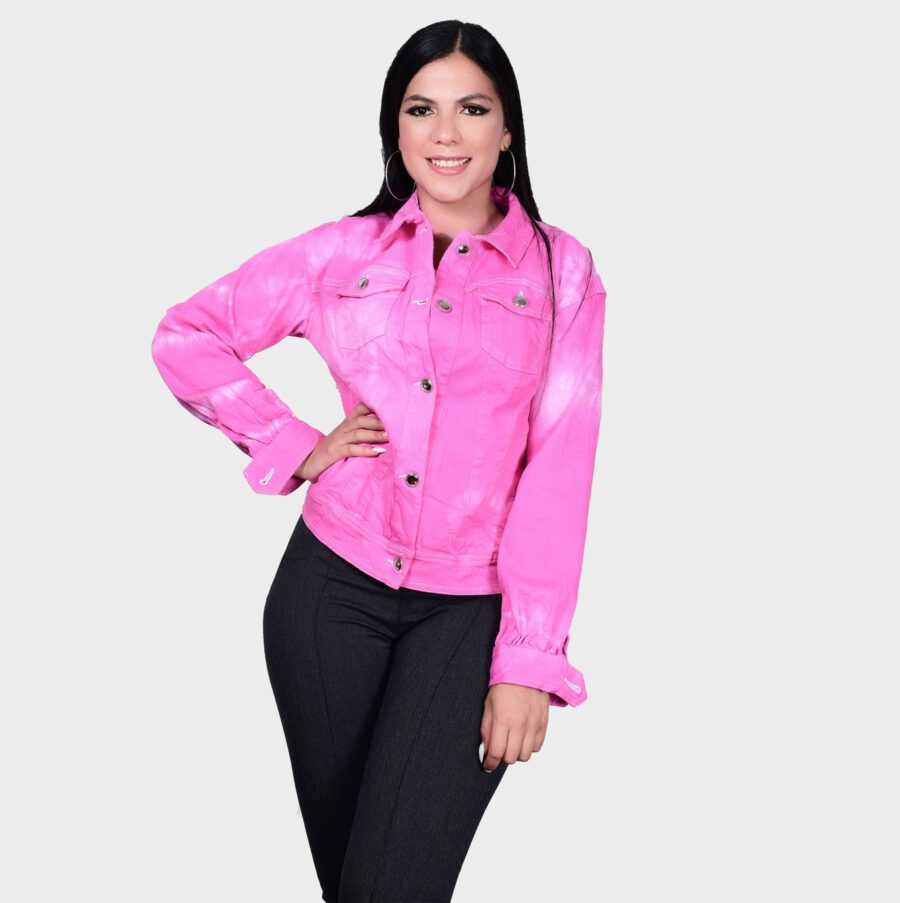 Chaqueta Jean Fucsia - Imagen 2