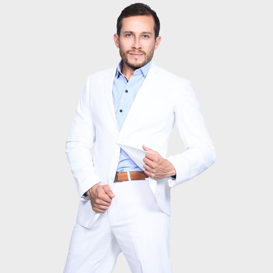 Traje Lino Blanco - Imagen 2