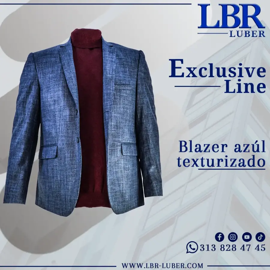 Blazer Azul texturizado