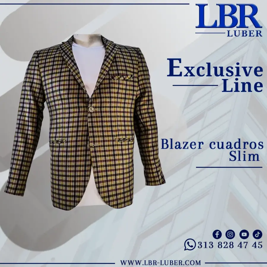 Blazer  Cuadros Slim